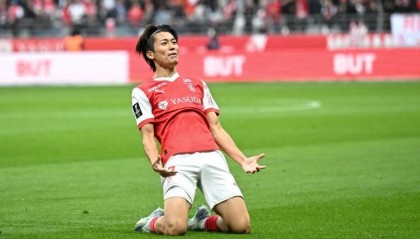 中村敬斗本赛季法甲打进11球，刷新日本球员法甲单赛季进球纪录